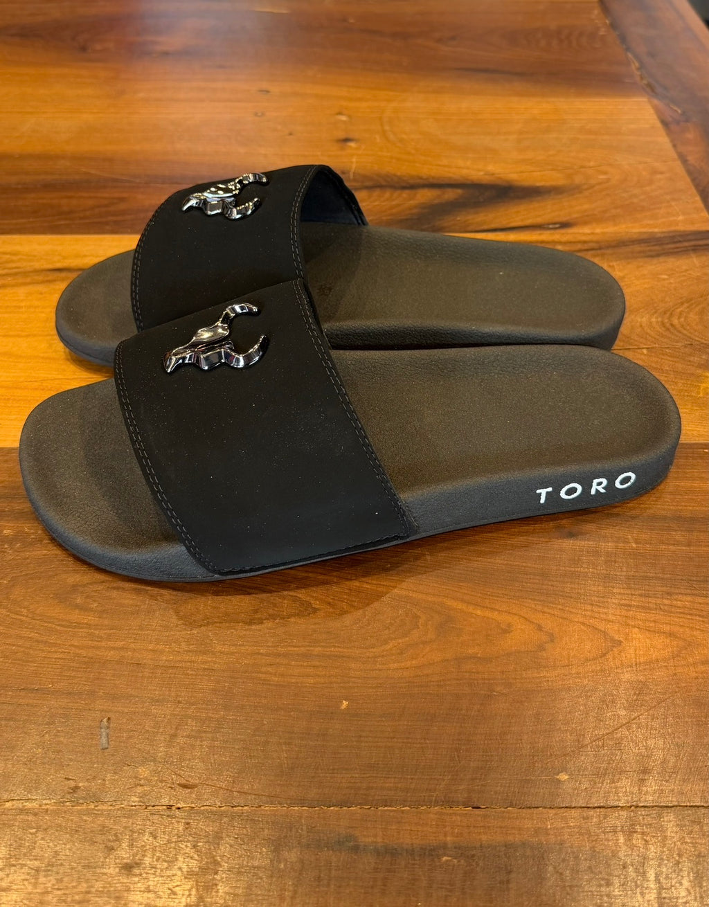Chinelo Toro Slide Preto Hades Nobuck
