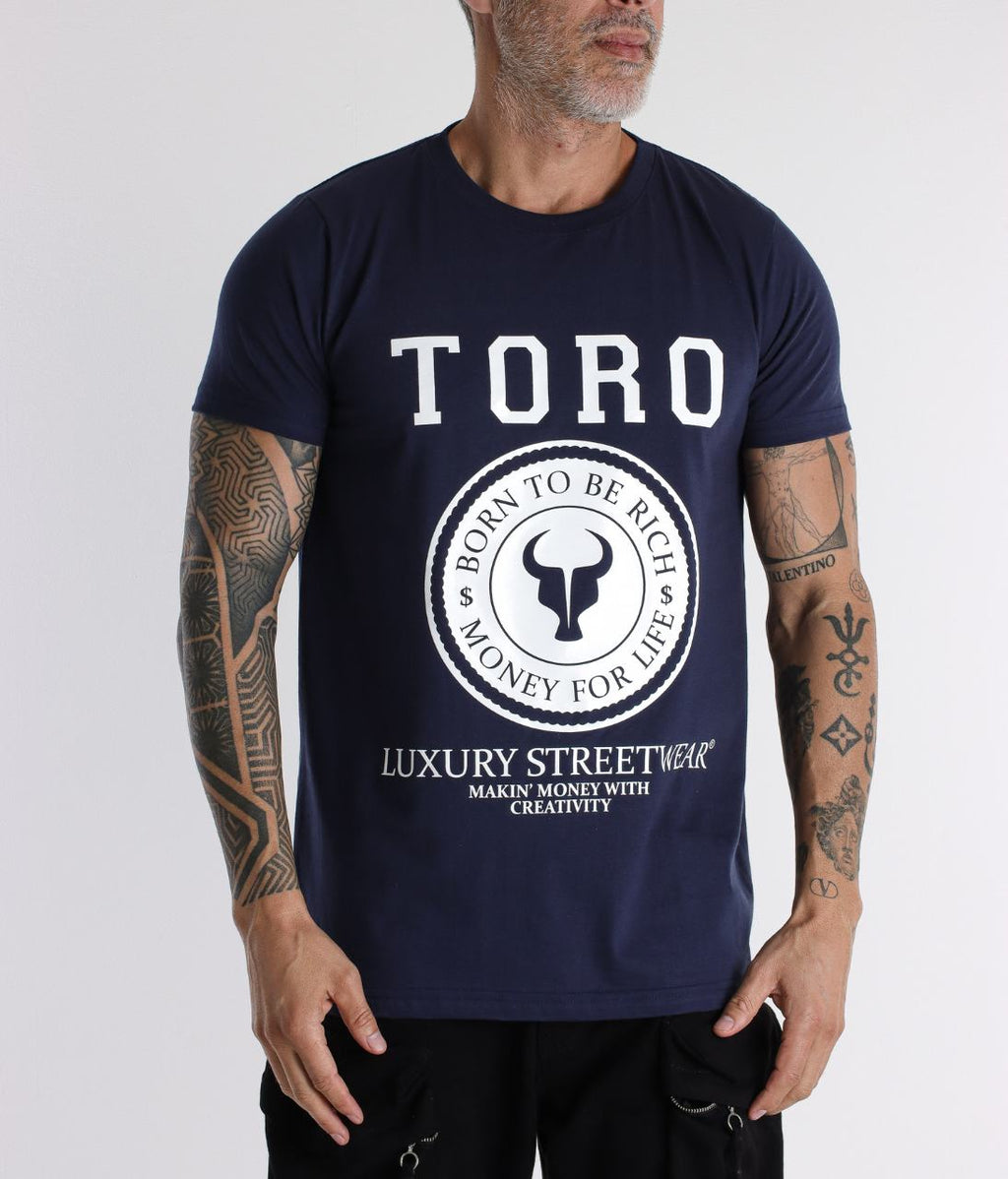 T-shirt Toro Born to Be Rich Blue