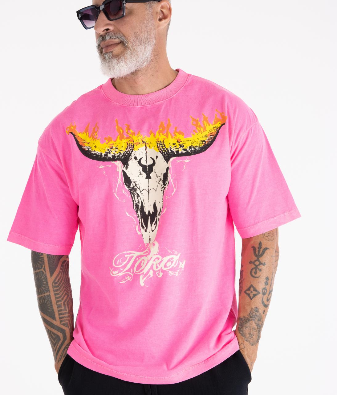 T-shirt TORO Flame Skull Over