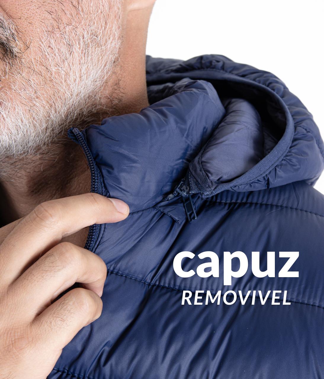 Jaqueta TORO Puffer Azul capuz destacável