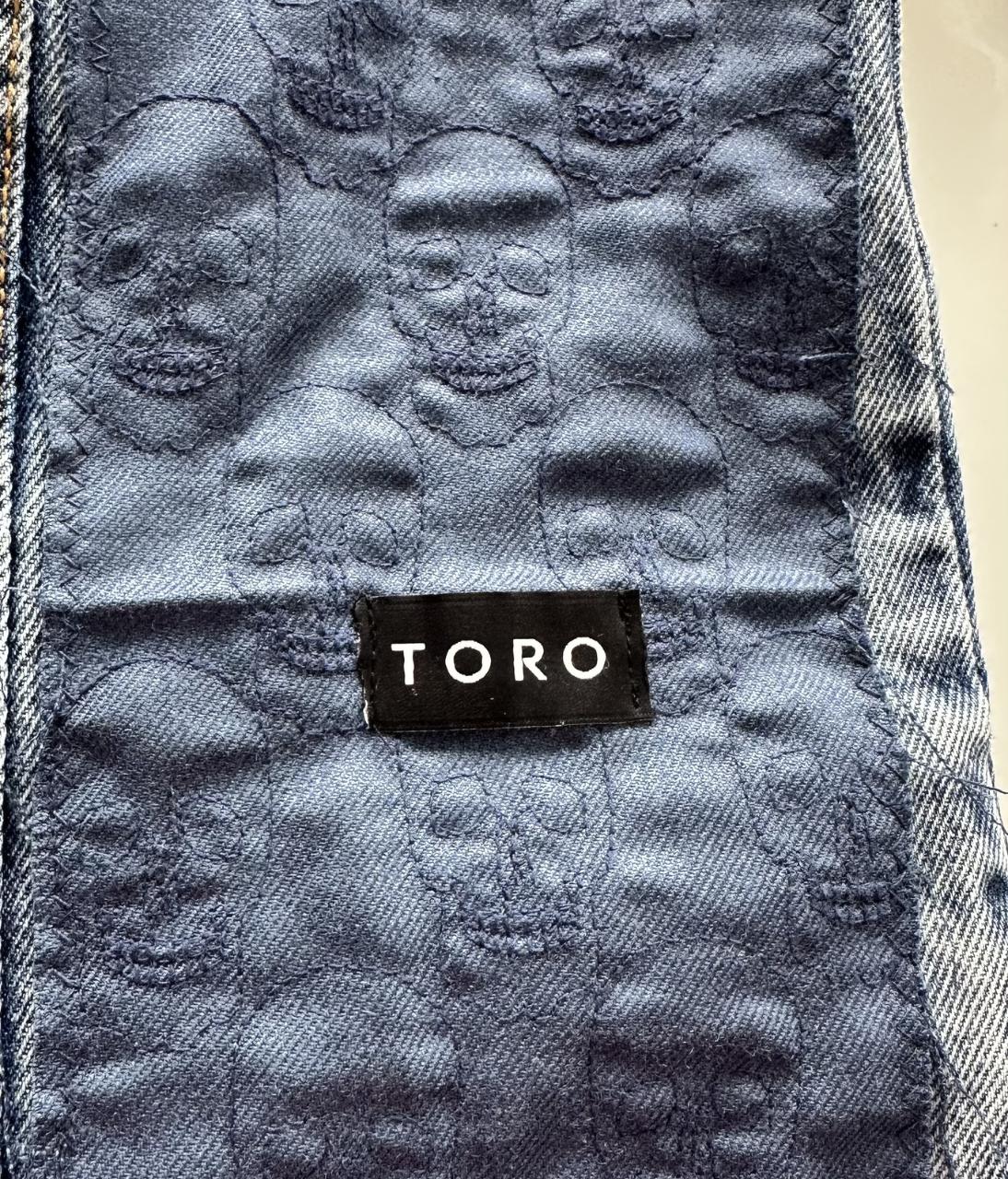 Jaqueta TORO Custom Jeans Flame Skull