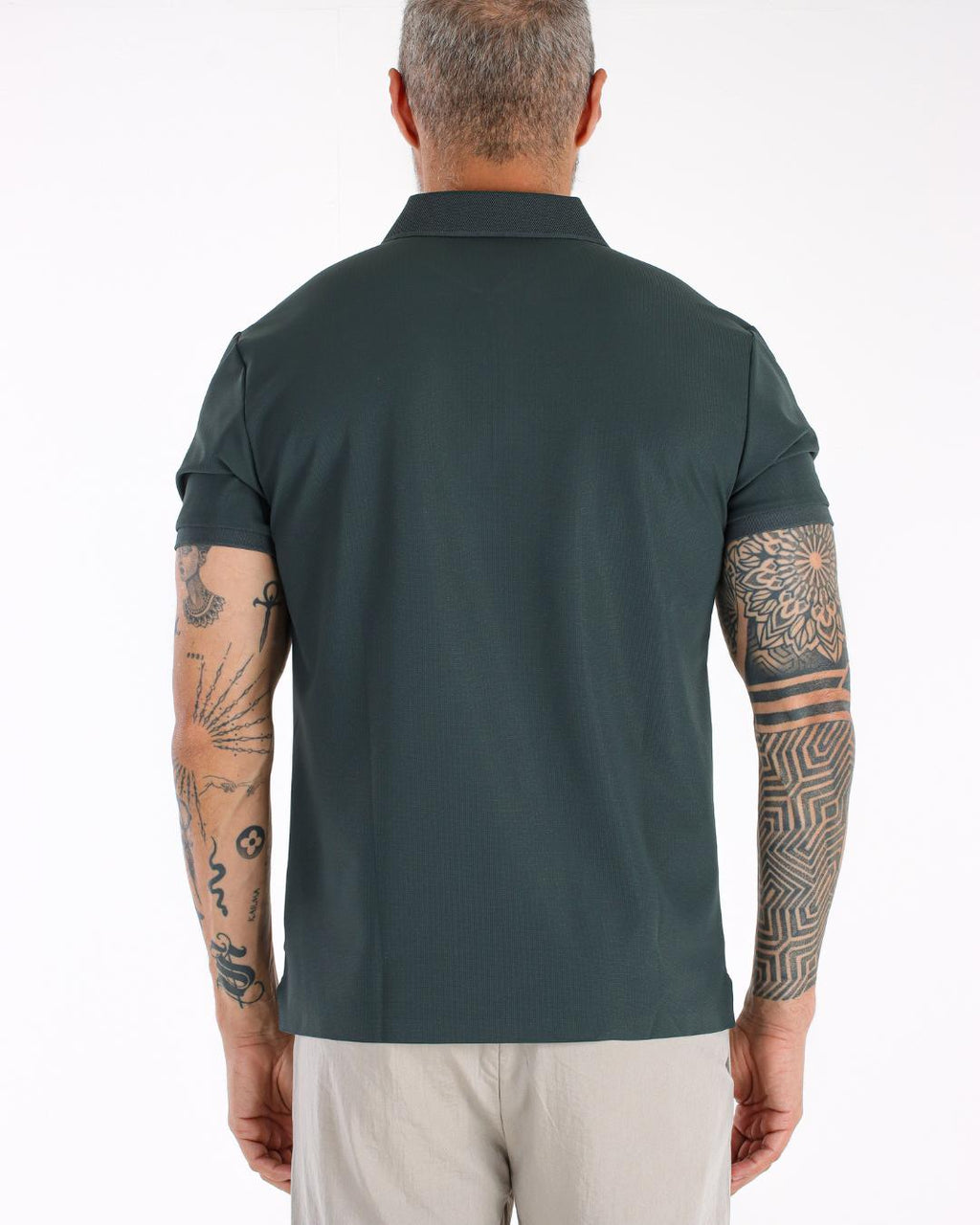 CAMISA POLO TORO TECH ZIPER VERDE PETROLEO POLIAMIDA
