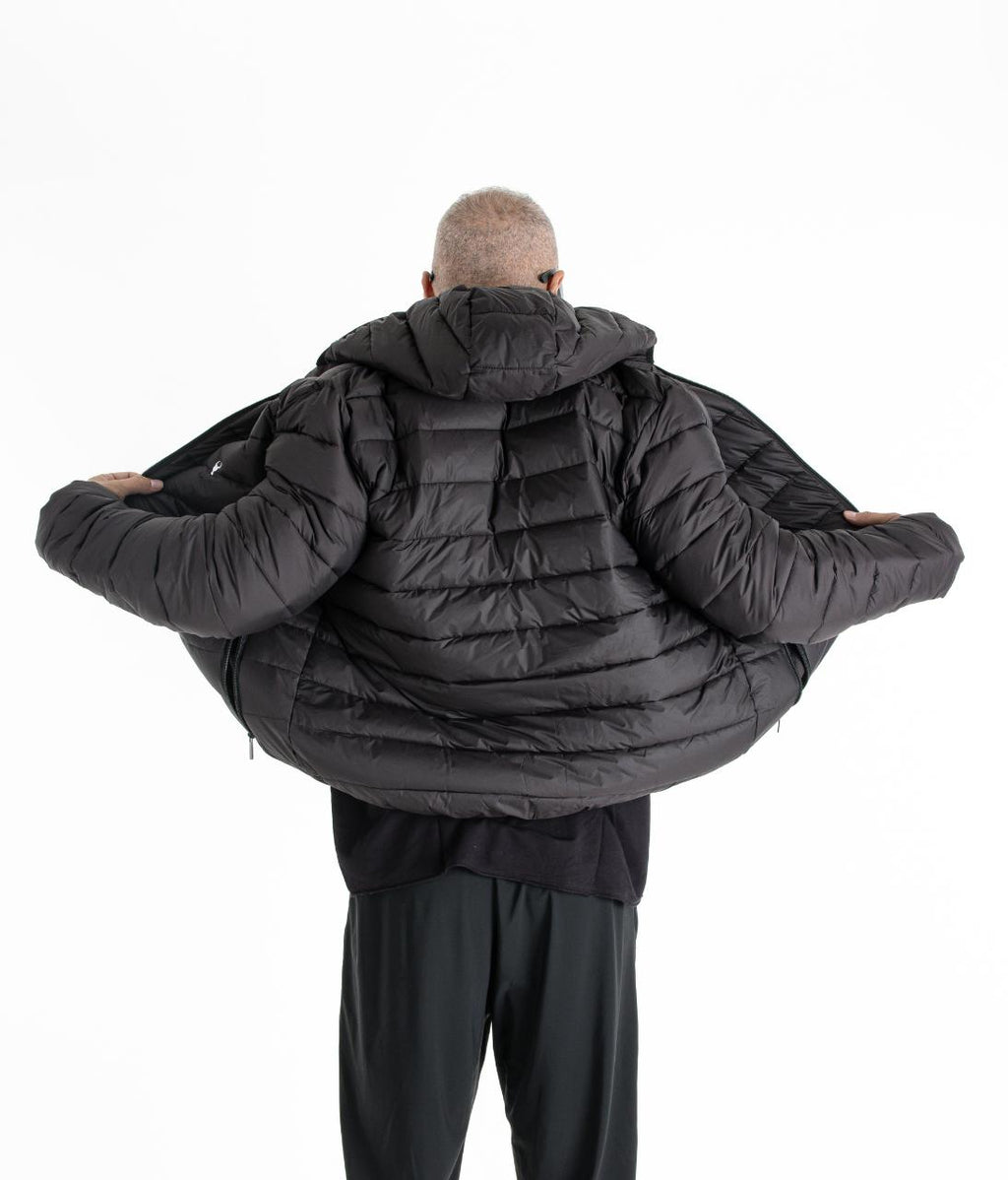 Jaqueta TORO Puffer Preta capuz destacável