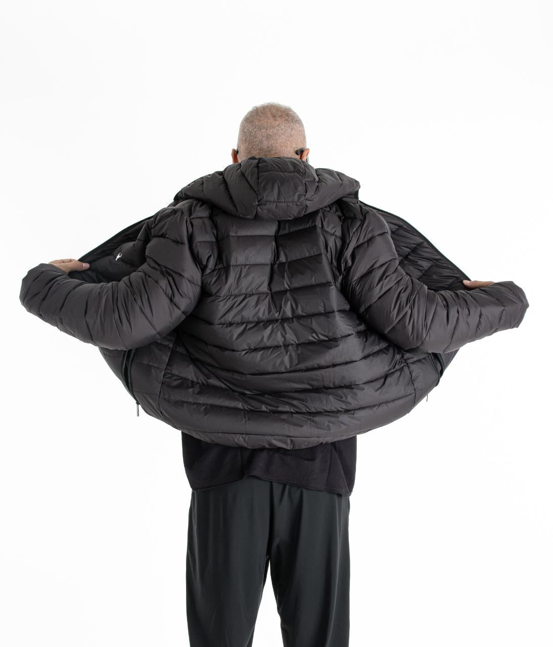 Jaqueta TORO Puffer Preta capuz destacável
