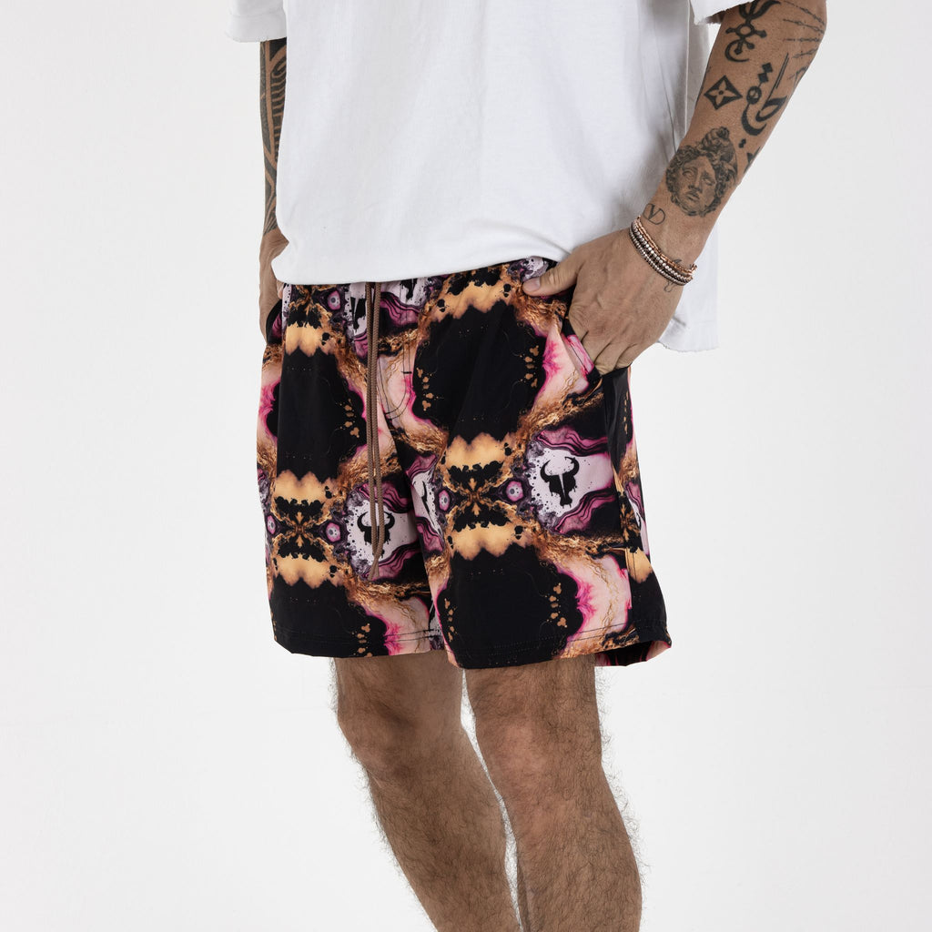 Short Toro Masculino Marble Noir Rose