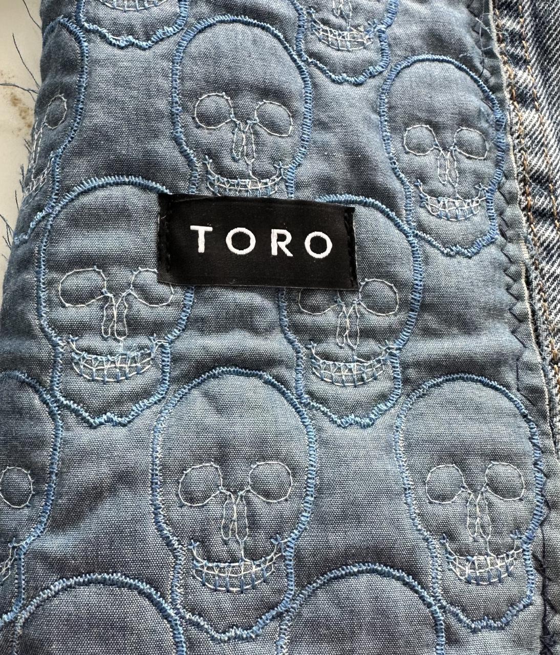 Jaqueta TORO Custom Jeans Flame Skull