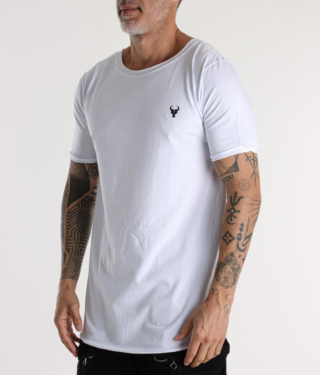 T-shirt Long Toro Born to Be Rich White