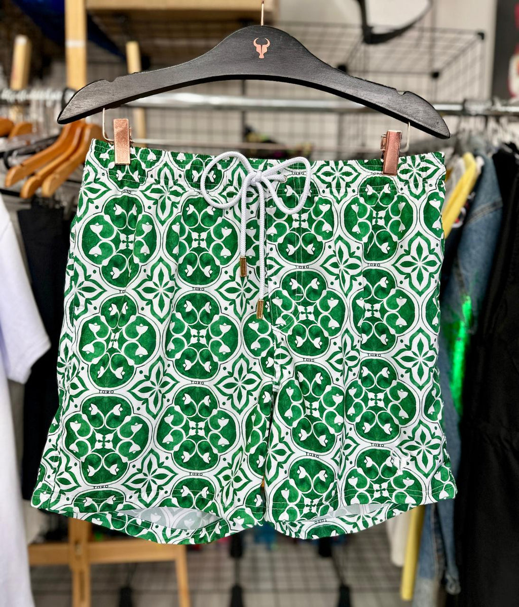 Short Toro Masculino Azulejo Mediterrâneo