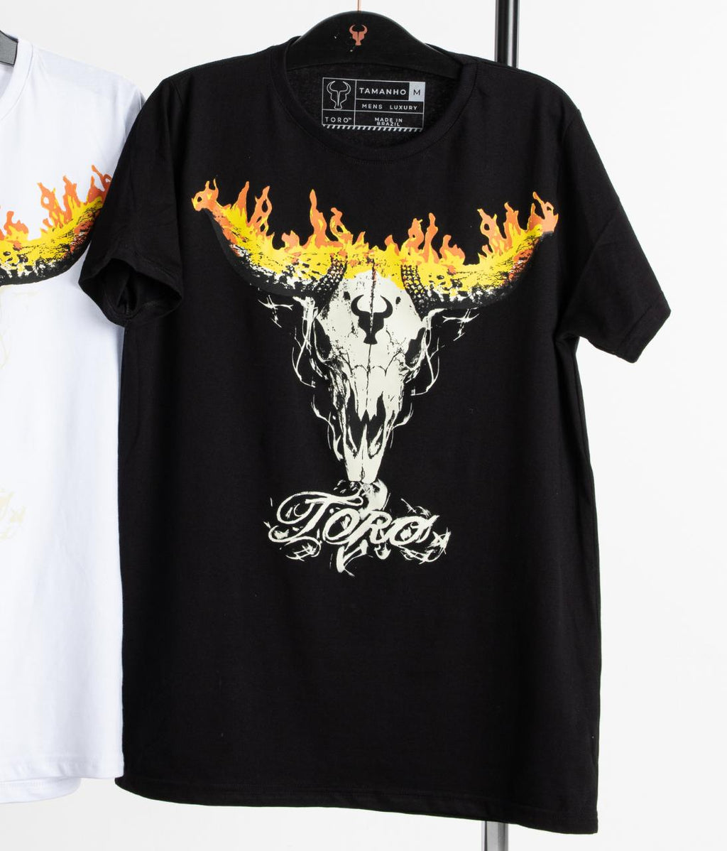 T-shirt TORO Flame Skull Black