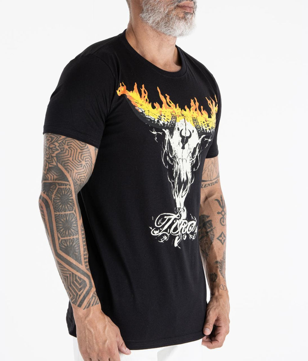 T-shirt TORO Flame Skull Black