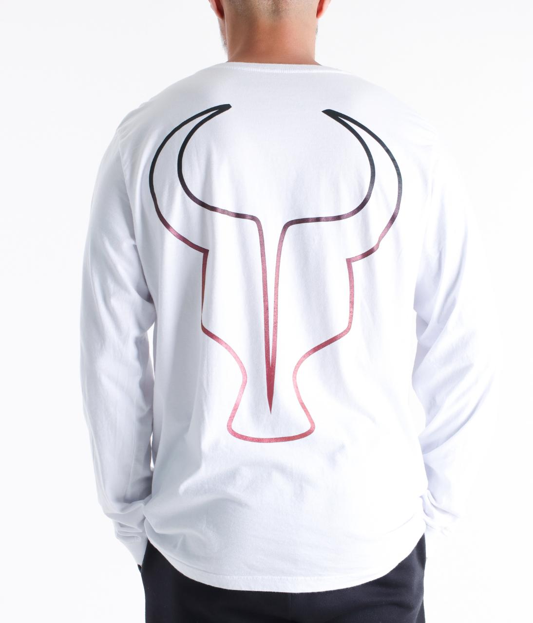 T-shirt Toro Manga Longa For Millionaire White