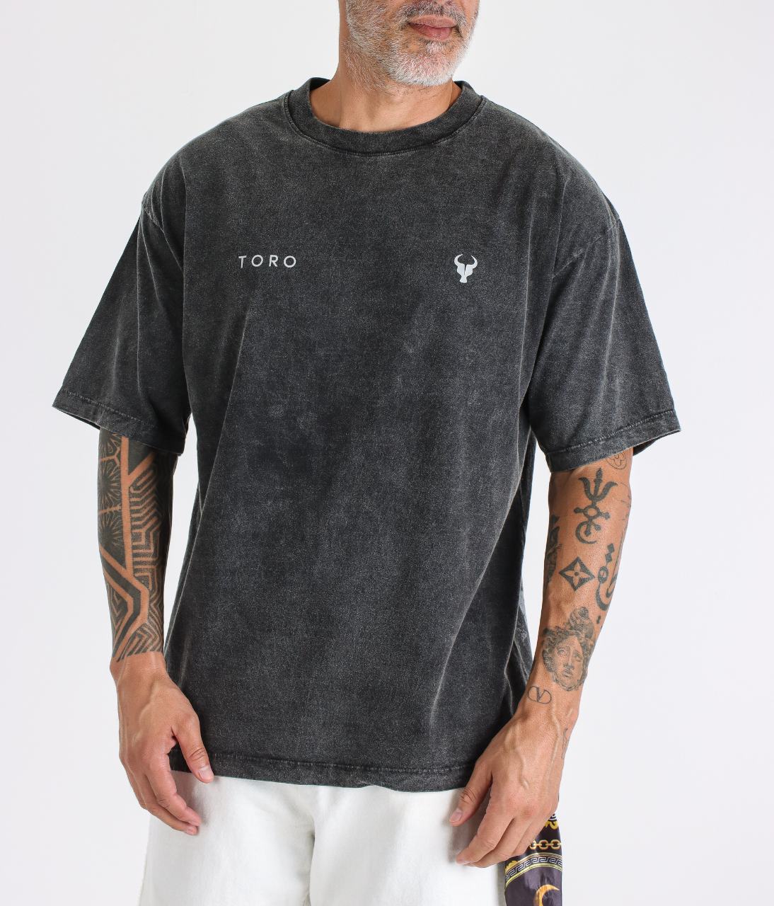 T-shirt Toro Over MiKe Tyson VS Police Cinza Stone