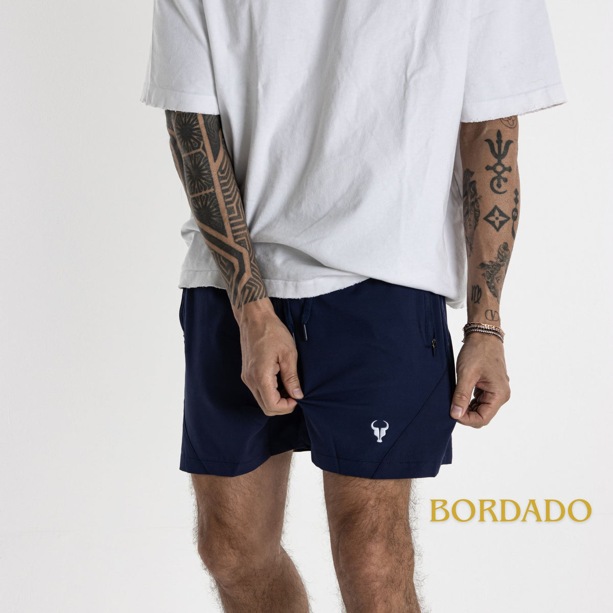 Short Toro Masculino HYBRID Marinho c/ forro e zíper