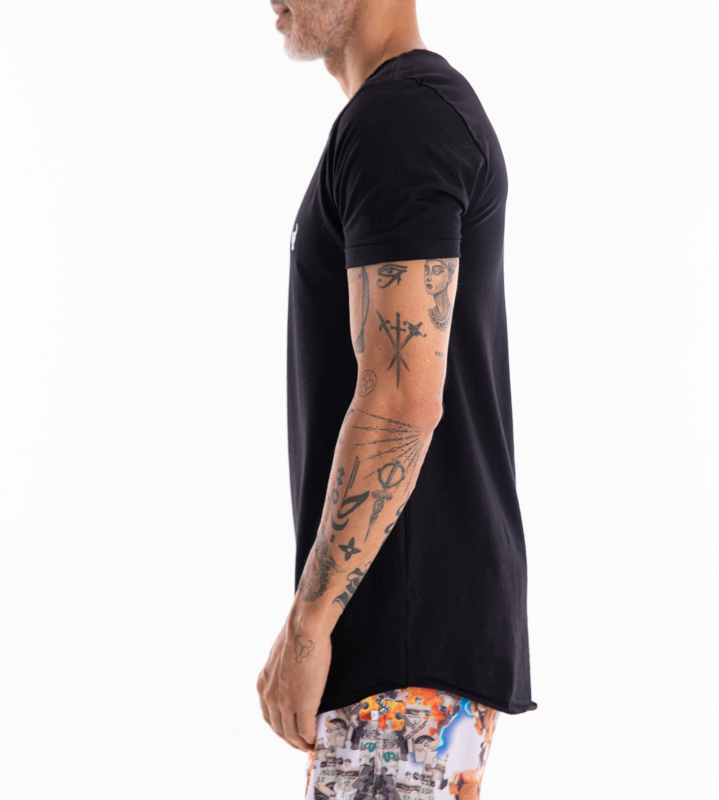 T-shirt Toro Long Corte à Fio Preto