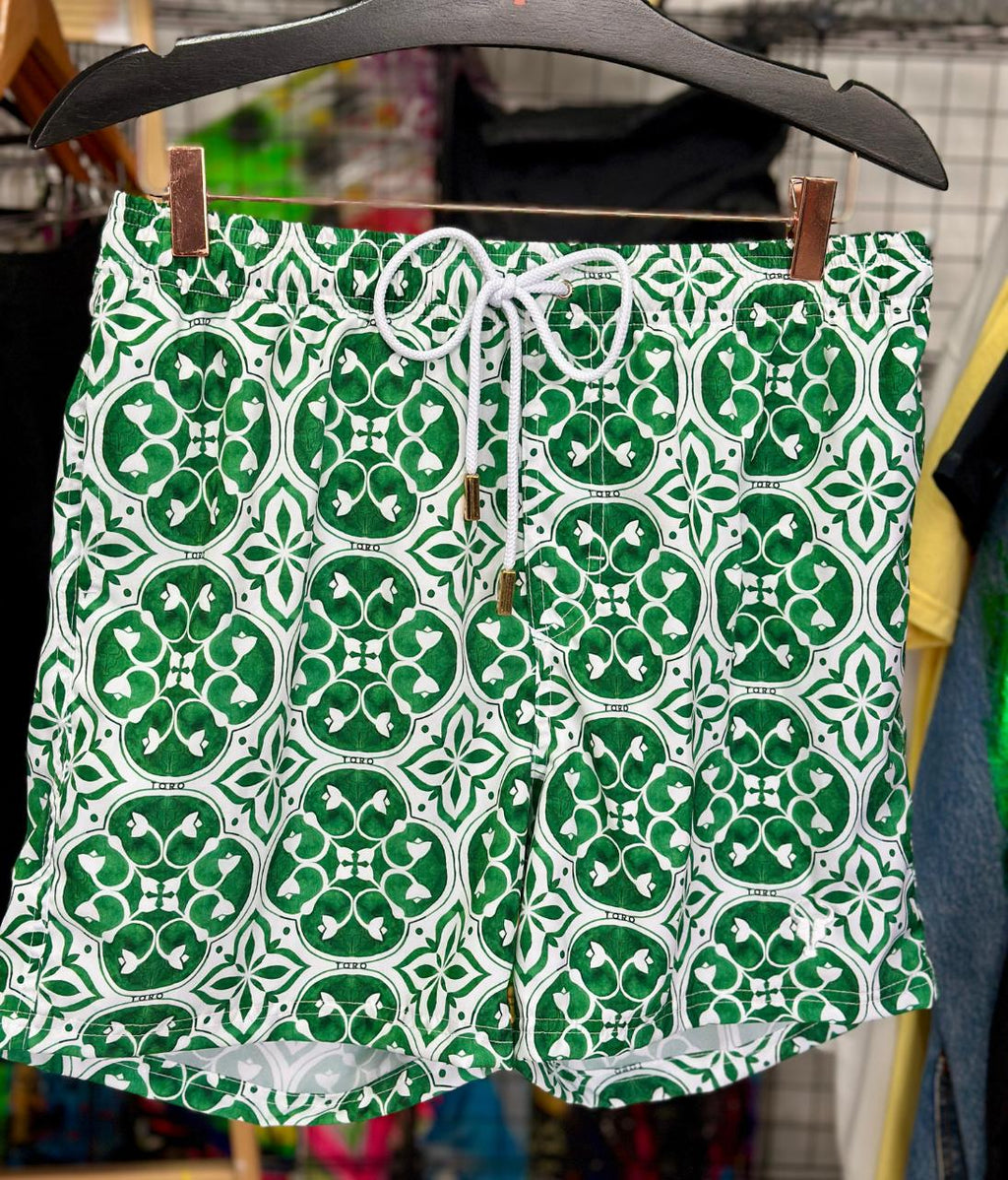 Short Toro Masculino Azulejo Mediterrâneo