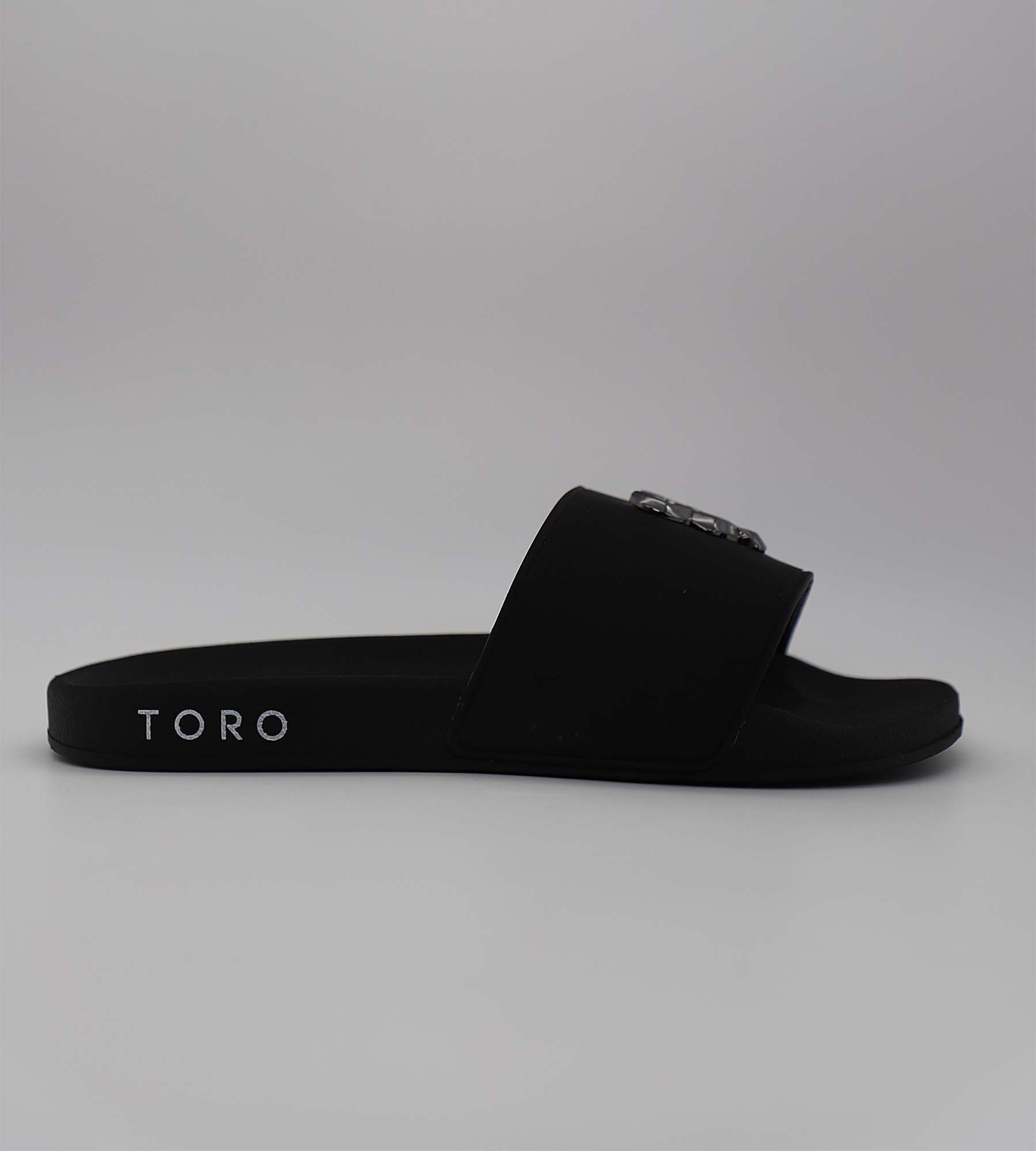 Chinelo Toro Slide Preto Hades Nobuck