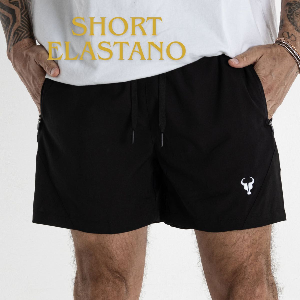 Short Toro Masculino HYBRID Black c/ forro e zíper