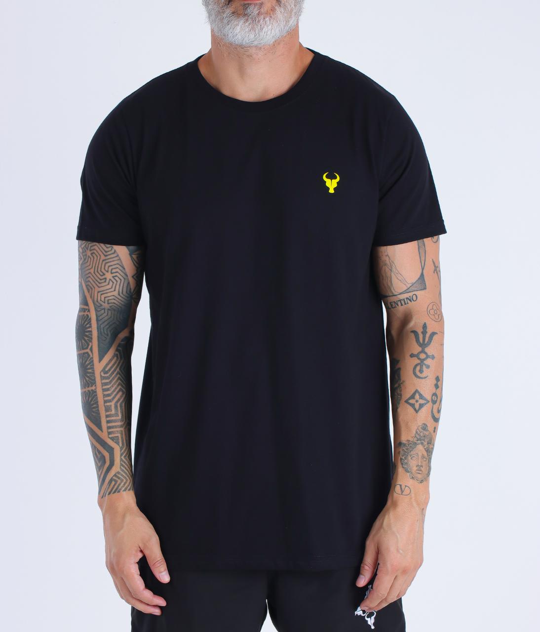 T-Shirt Dollar Spray Black yellow