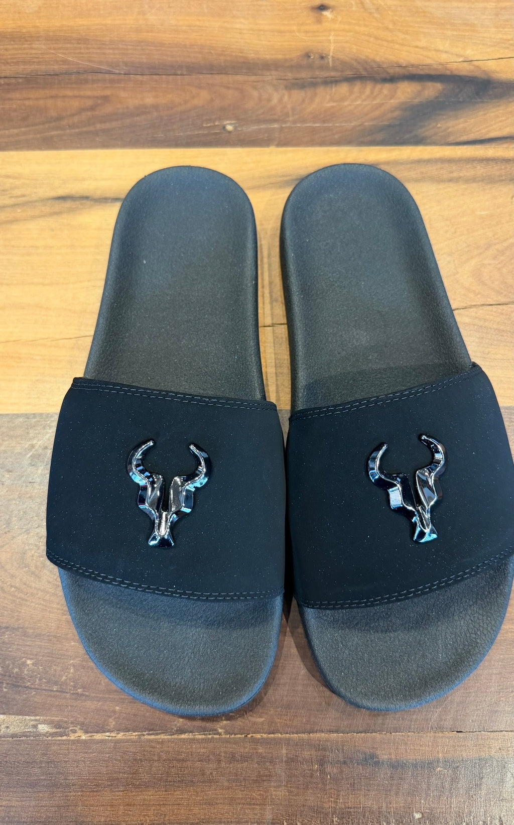 Chinelo Toro Slide Preto Hades Nobuck