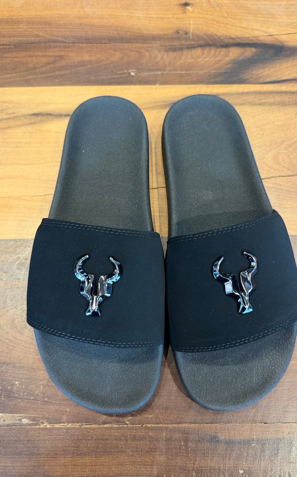 Chinelo Toro Slide Preto Hades Nobuck