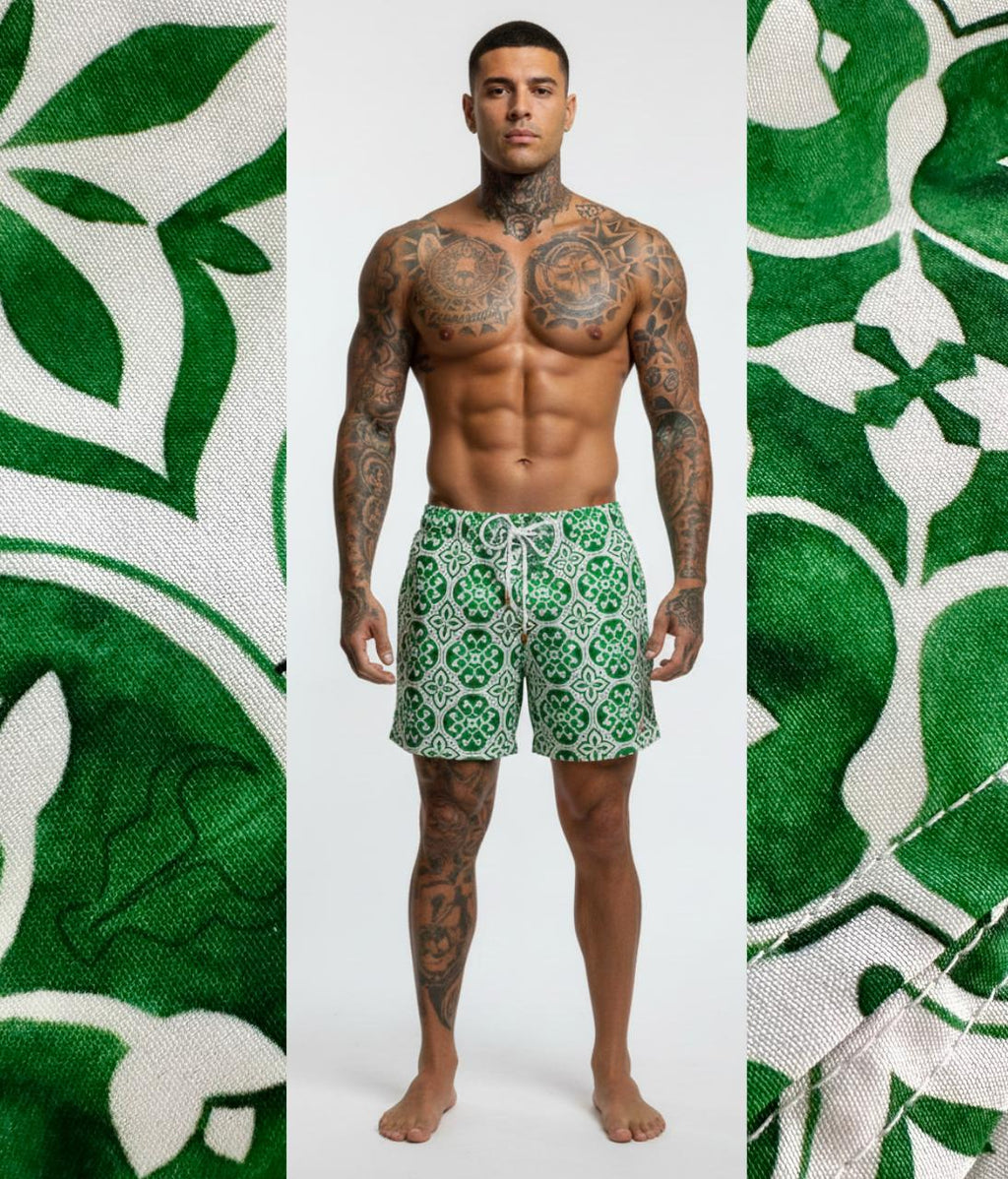 Short Toro Masculino Azulejo Mediterrâneo