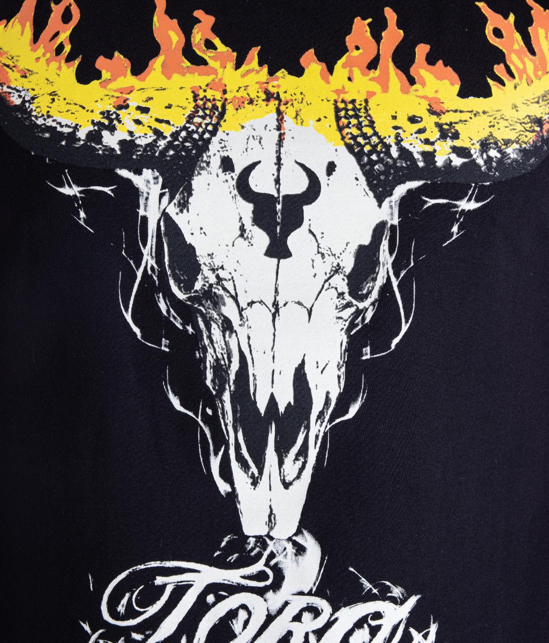 T-shirt TORO Flame Skull Black