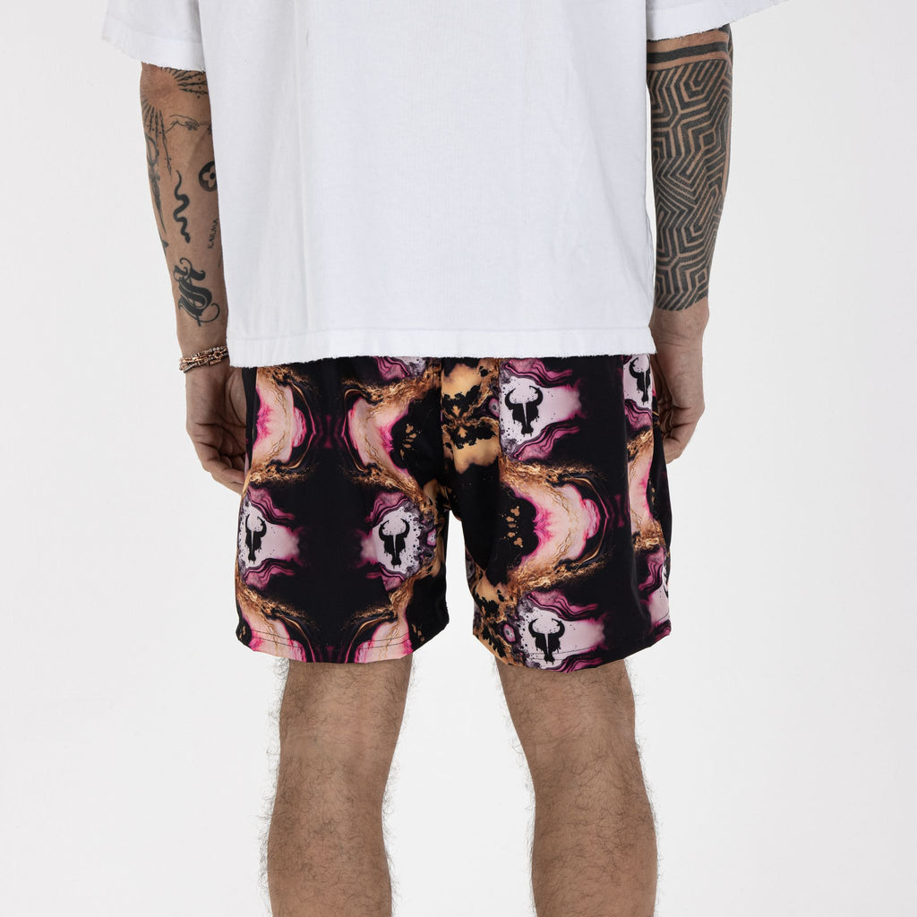 Short Toro Masculino Marble Noir Rose