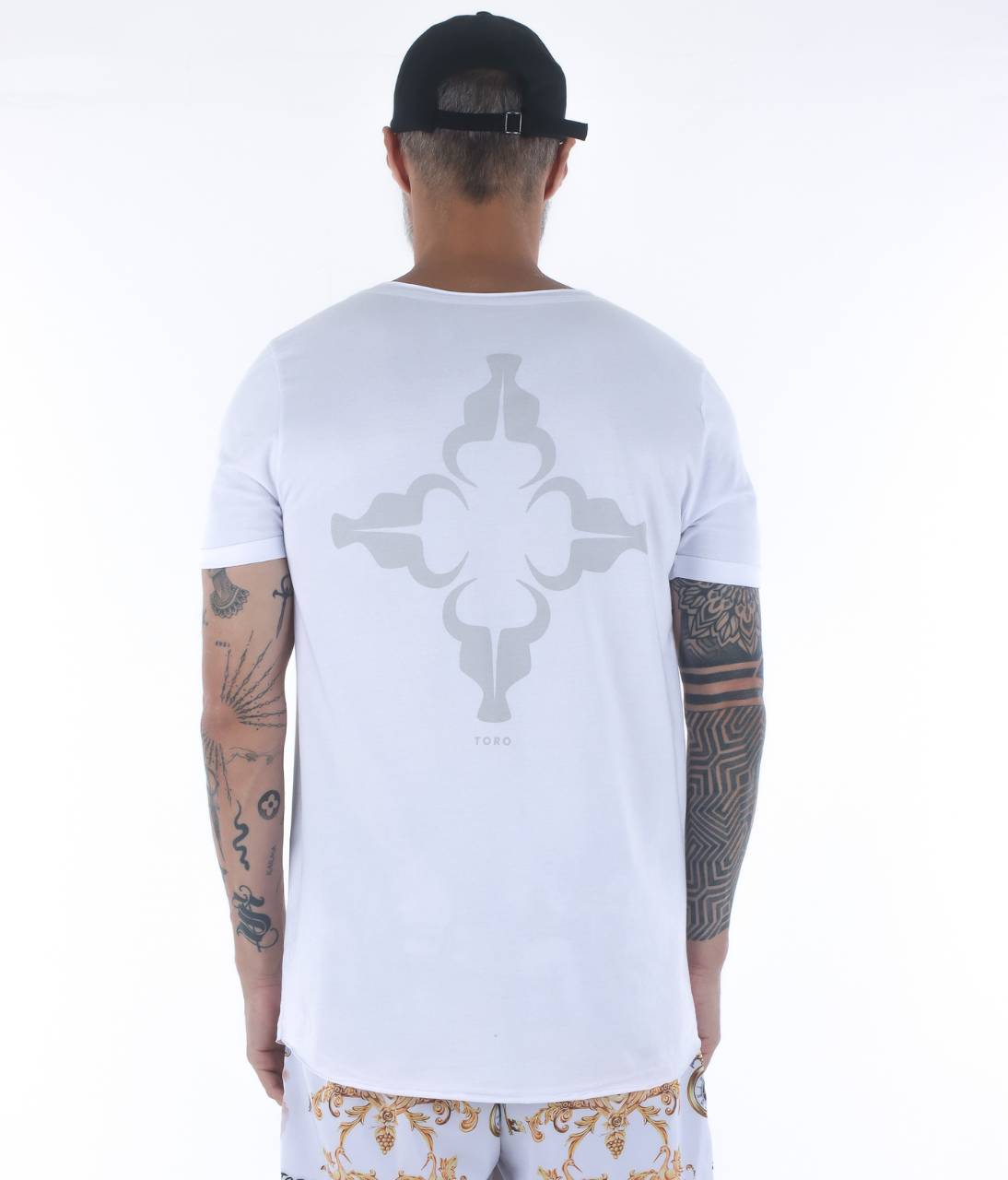 T-shirt Toro Long Monograma Branco
