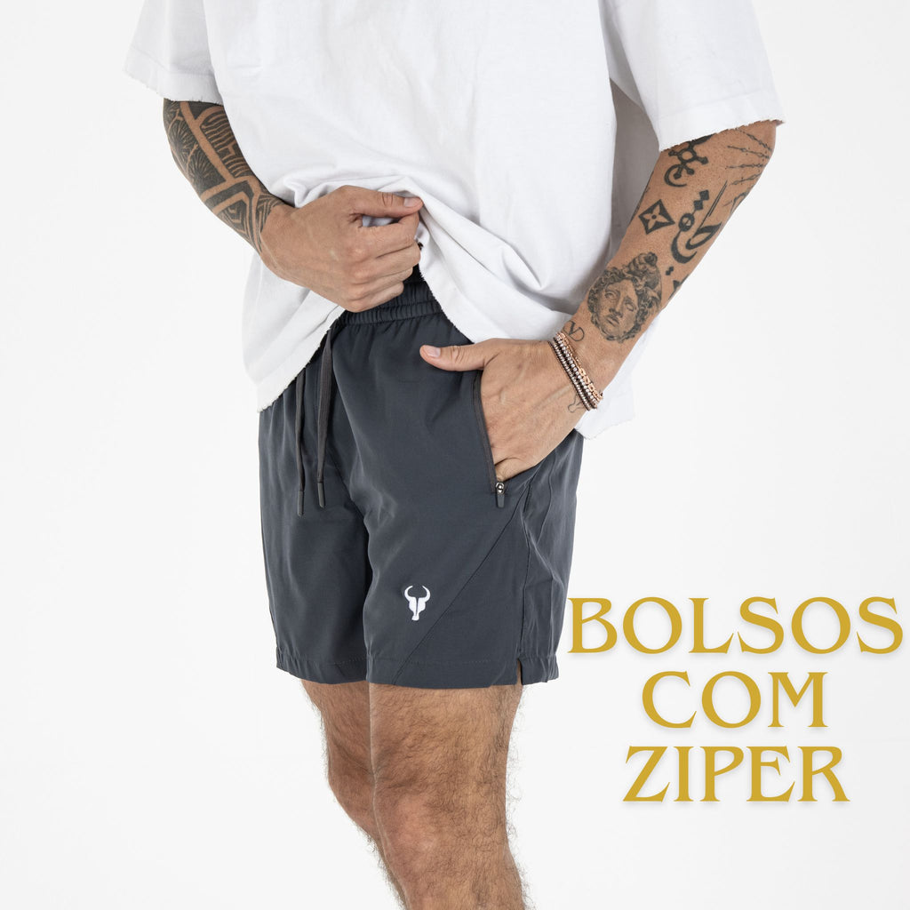 Short Toro Masculino HYBRID Chumbo c/ forro e zíper