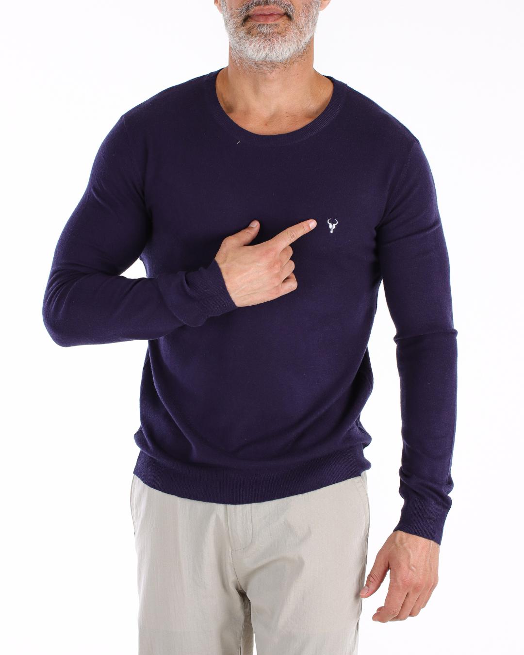 BLUSA TORO TOQUE DE CASHMERE AZUL INDIGO