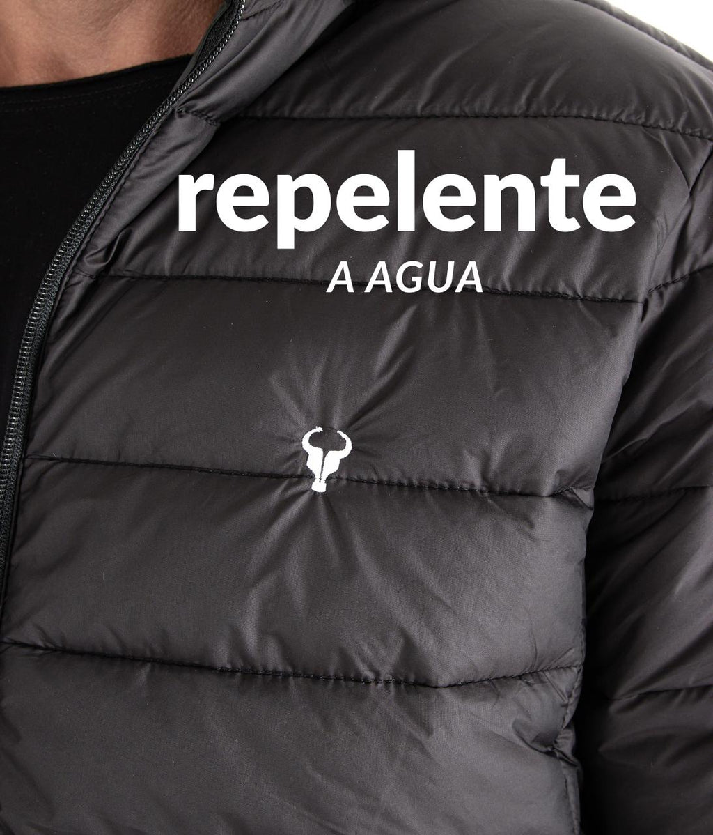 Jaqueta TORO Puffer Preta capuz destacável
