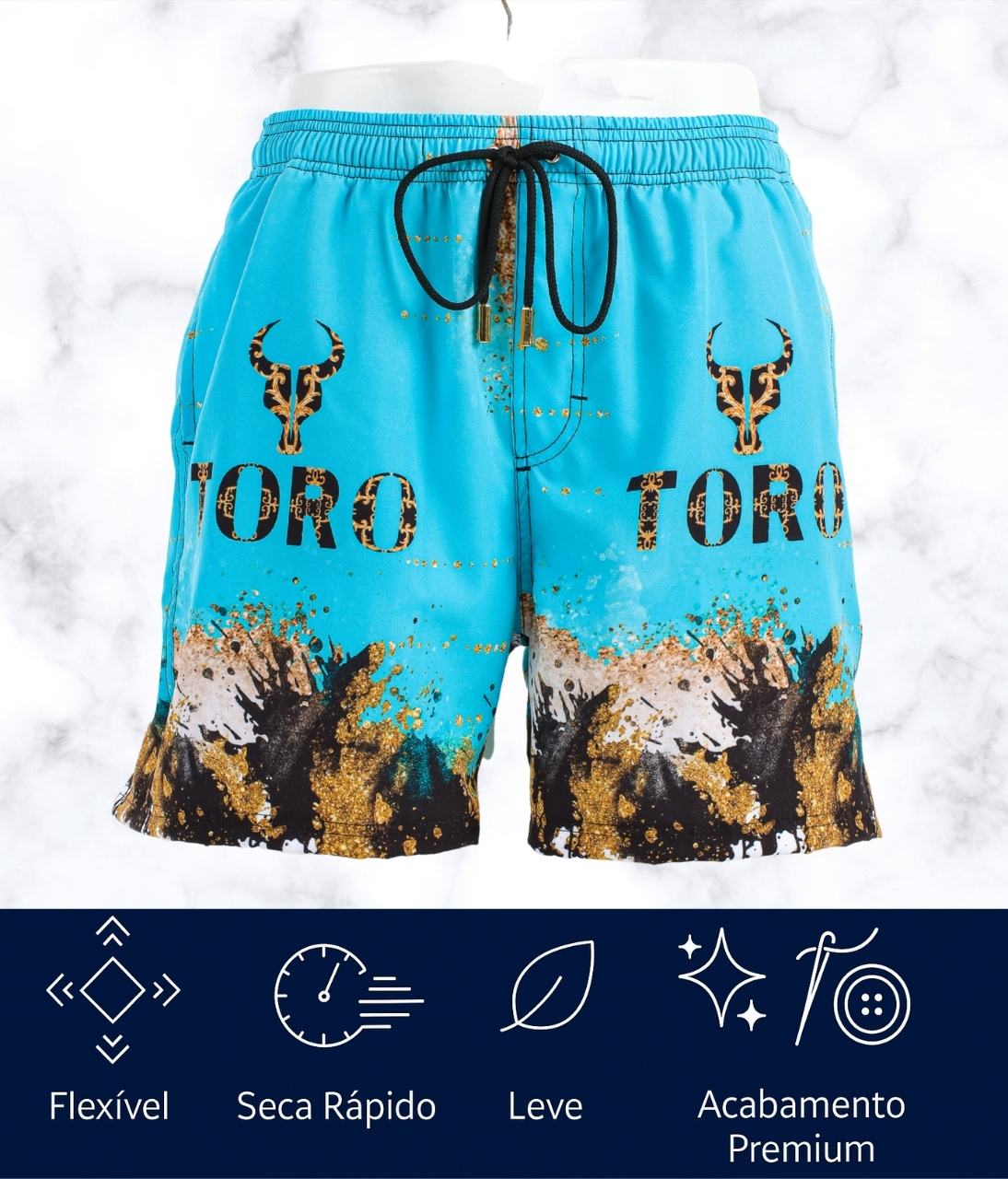Short Toro Masculino Marble Dreams