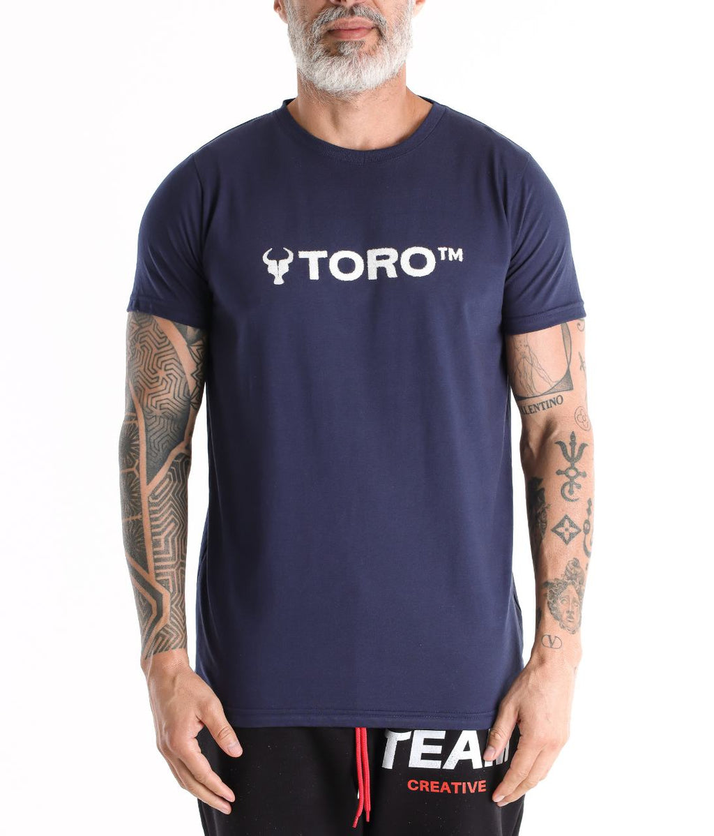 T-shirt Toro Pixel Logo Marinho