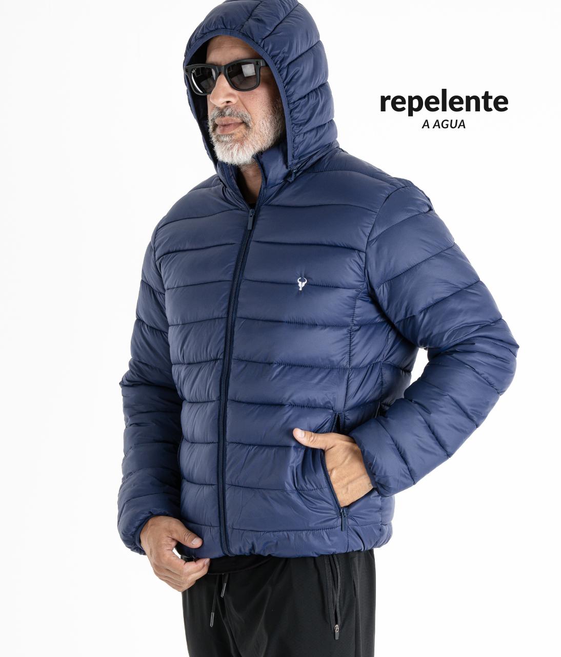 Jaqueta TORO Puffer Azul capuz destacável