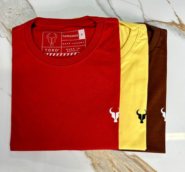 Kit 3 T-shirts Toro All Basic Yellow Red Brown