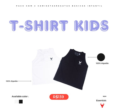 KIT 2 T-shirts Toro Kids Regata Black/White