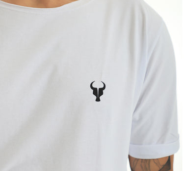 T-shirt Toro Long Corte à Fio Branca