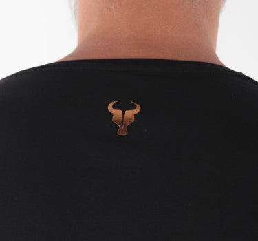 T-Shirt Toro Foil Bronze Preta  Fio  Egípcio